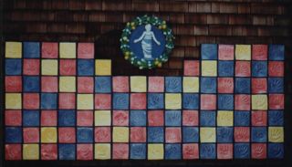 Handprint tile installation