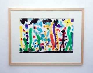 Framed and matted water color painting